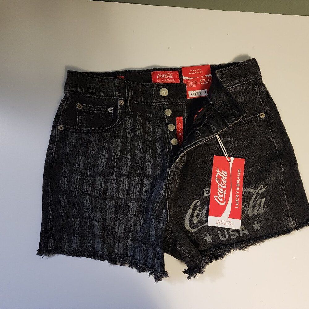 Lucky Brand Coca-Cola High Rise Mom Shorts (size 6)